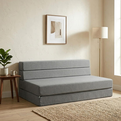 Memory Foam Home Sofá Cama Cozy Plegable - Matrimonial - Gris