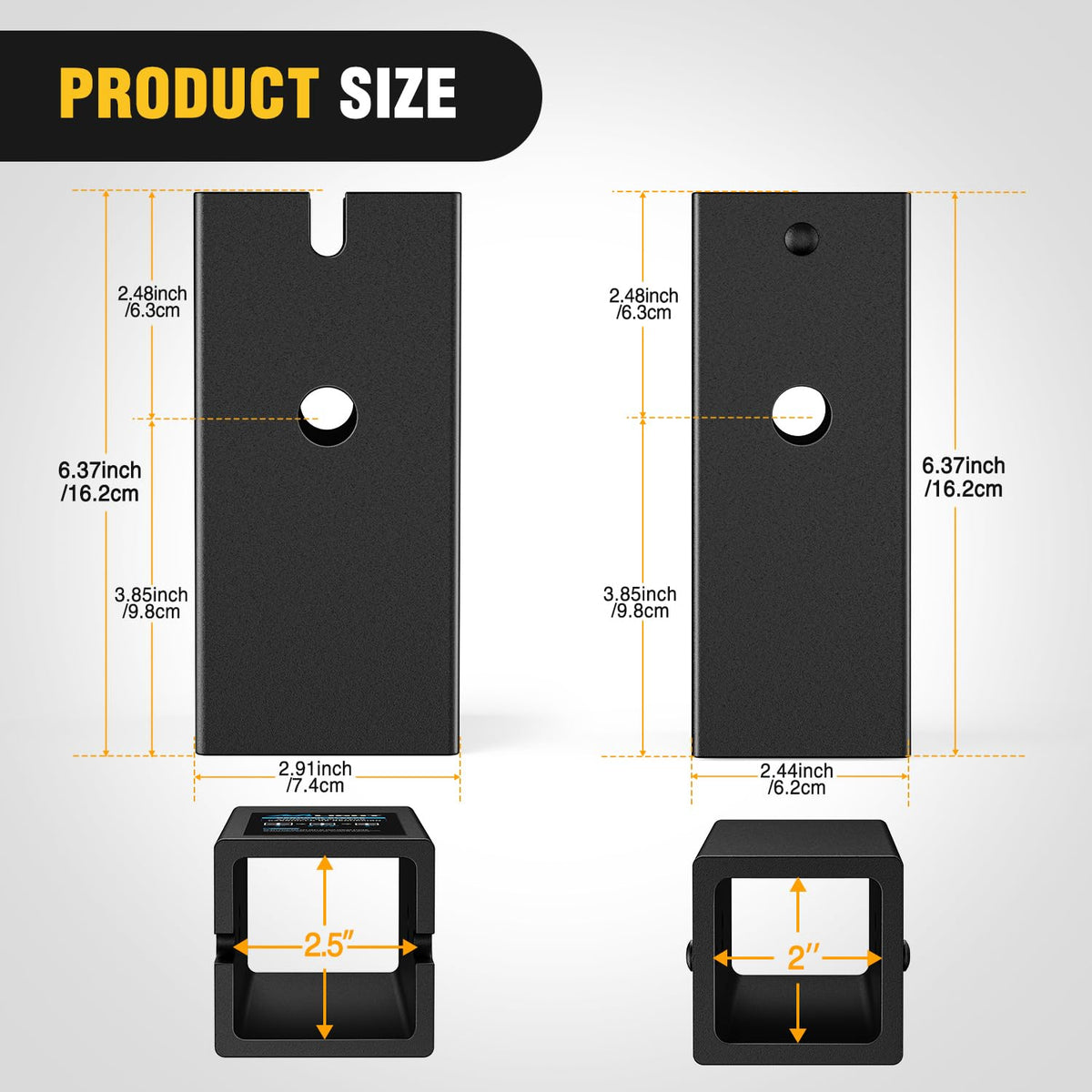 Nilight Trailer Hitch Receiver Adapter Reducer Extender Converter Sleeve Set 3 to 2-1/2 or 2-Inch and 2-1/2" to 2" Receiver Hitches Towing Accessories for RV Truck Bike Rack and Cargo Carriers