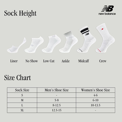 New Balance Ankle 6 Pair Tobillo 6 pares Unisex adulto