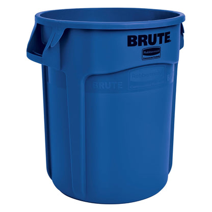 Rubbermaid Commercial Products BRUTE® – Contenedor para Recolección de Residuos con Manijas Ergonómicas, Bote que no se Decolora, Deforma ni Agrieta, Capacidad de 37 L, Azul 1779699