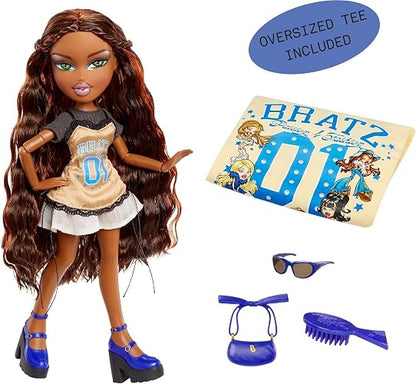 Bratz Stylin' Sasha - - Muñeca de Moda con Camiseta Personalizable Que Puedes Usar, Incluye Accesorios, Lindos Juguetes para Niñas