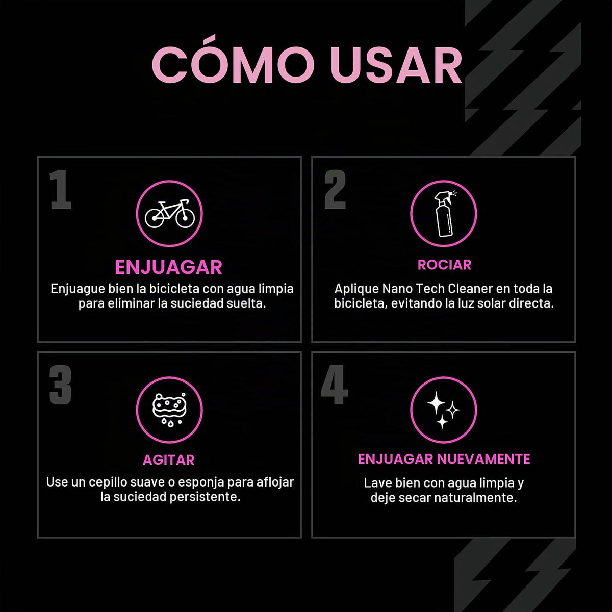 Muc Off - Limpiador de bicicleta Off MOX-904 Nano Tech, 1 litro