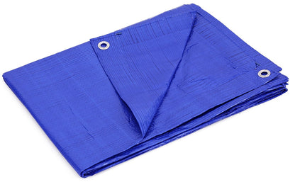 Kotap TRA-3030 - Lona de Polietileno Impermeable Multiusos de 5 mil, tamaño de Corte: 30 x 30 pies/tamaño Terminado: 28 pies 10 Pulgadas x 29 pies 4 Pulgadas, Azul