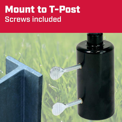 Chapin 4984: Aspersor de Impacto T-Post, aspersor automático de Impacto de 360 Grados para pequeños Jardines y césped, área de Cobertura de hasta 80 pies, Rojo