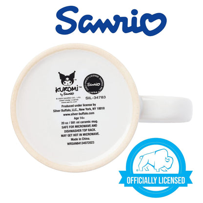 Silver Buffalo Sanrio Hello Kitty and Friends Kuromi Poses Taza de cerámica, 20 onzas