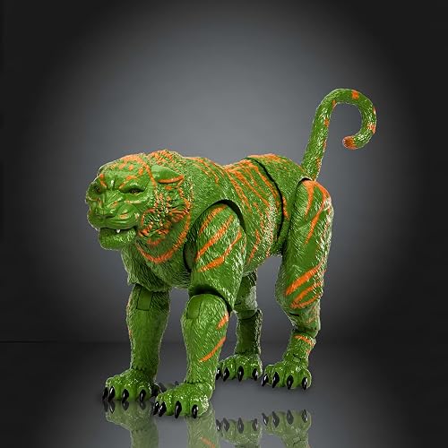 Masters of The Universe Figura de Acción Battle Cat 6+ Años | Escala 1:12, película 2026; tigre con armadura y silla removibles, ojos realistas
