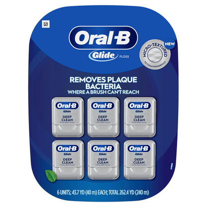 Glide Oral-B Pro-Health Deep Clean Floss, Mint, Pack of 6