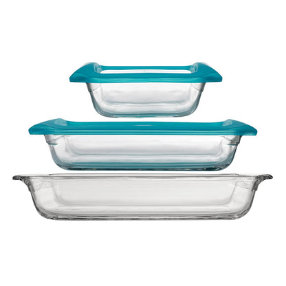 Libbey Baker's Premium Juego de Moldes de Vidrio con Tapa - Juego de 5 piezas premium
