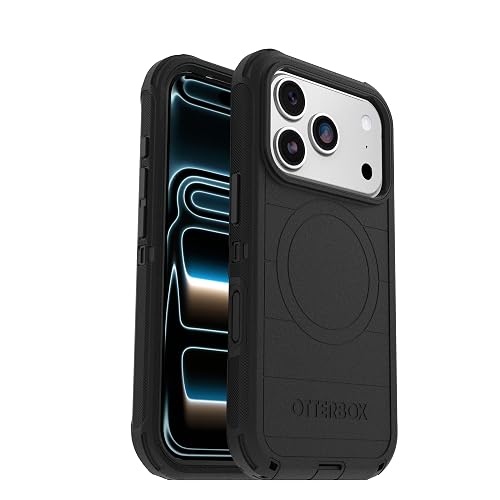 OtterBox - Funda para iPhone 17 Pro Defender Pro Series, Color Negro, Resistente, Resistente y Duradera, a presión en MagSafe