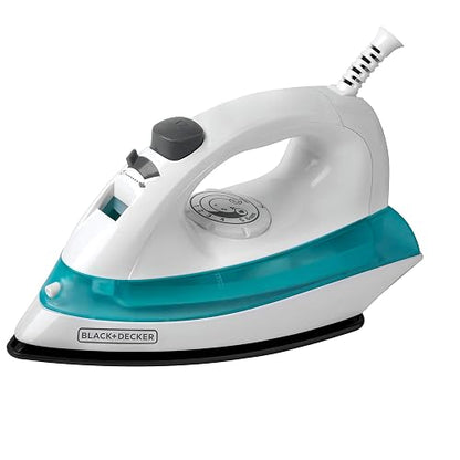 Black+Decker Plancha de Vapor 1100W con Suela Antiadherente, IRBD100 | Golpe de vapor y rocío fino para arrugas díficiles