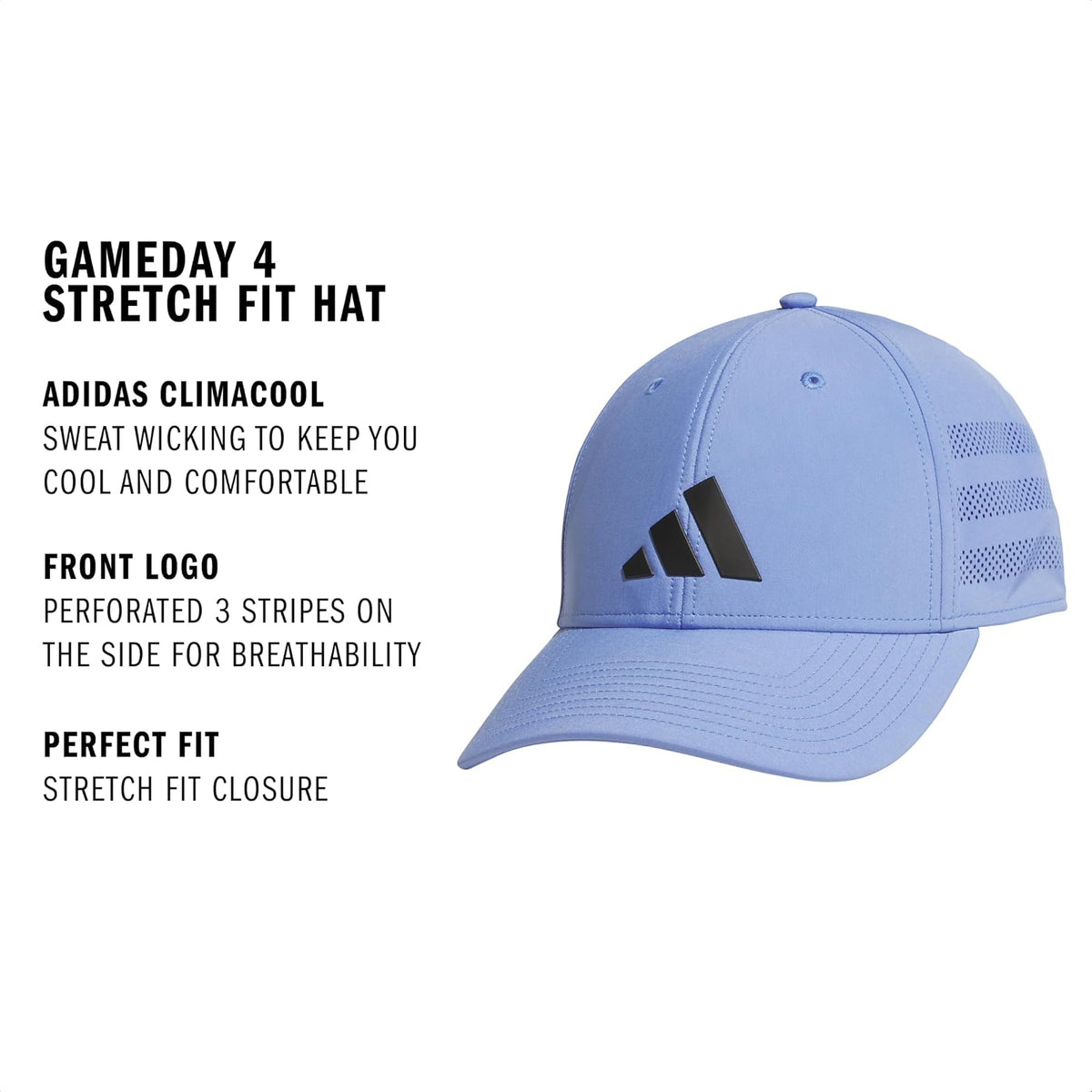 adidas Gameday - Gorra de béisbol elástica para Hombre