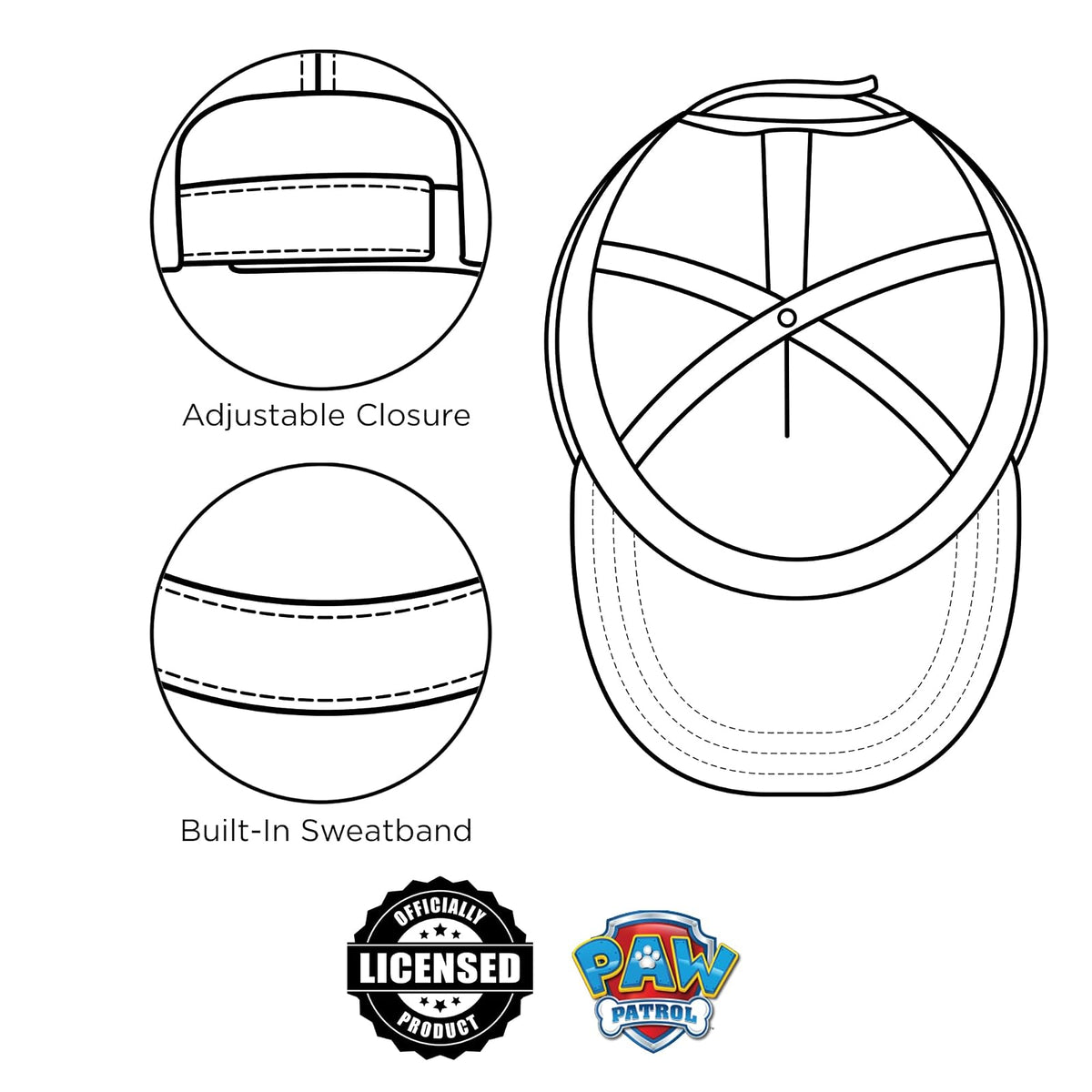 Nickelodeon - Gorra de béisbol para niñas, Gorra Ajustable para niños de 2 a 4 años