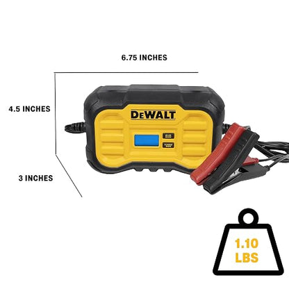 DeWalt DXAEC10 Cargador de Batería Profesional de 10 Amperios y Mantenedor de Batería de Goteo, Amarillo