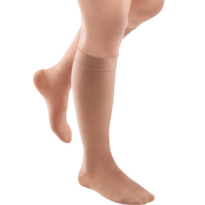 Jobst Activa Calcetines de Compresión Opacos 15-20 mmHg hasta la Rodilla Puntera Cerrada Bronce Solar Talla L