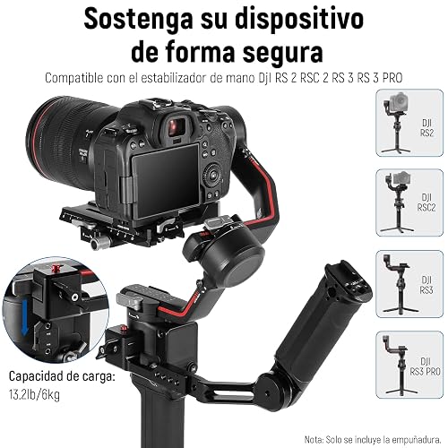 NEEWER Eslinga Empuñadura Handle Grip Ajustable Compatible con dji Ronin RS4 RS3 Mini RS4 Pro RS 3 Pro RS 2 RSC 2 Estabilizador de Cardán para Tiro de Ángulo Bajo, Carga Máxima 13.2lb, ST49