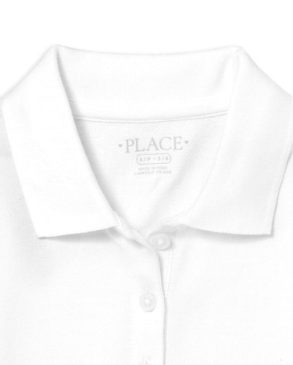 The Children's Place Uniform Long Sleeve Pique Polo Camisa Niñas