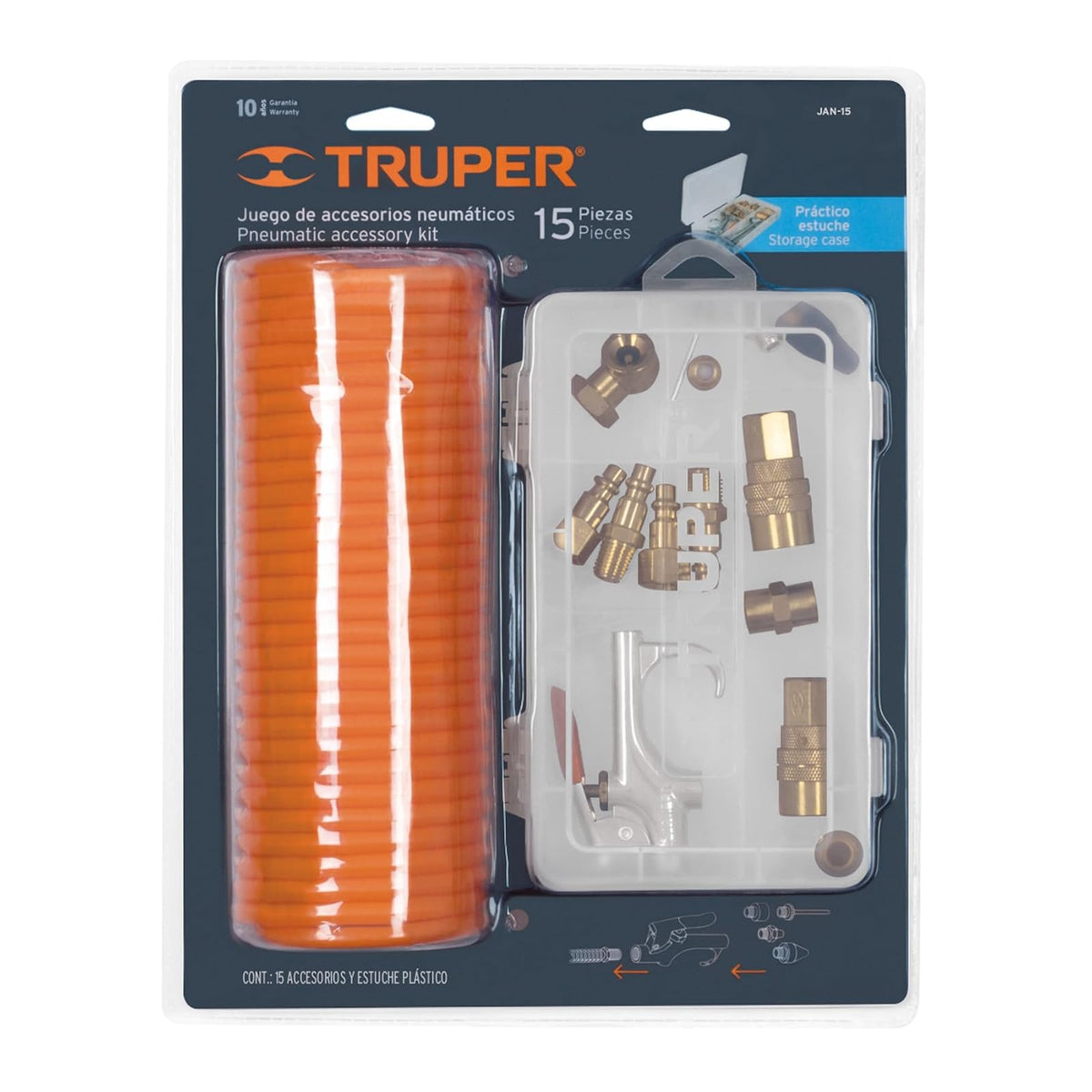 Truper JAN-15, Juego de 15 piezas para compresor de aire