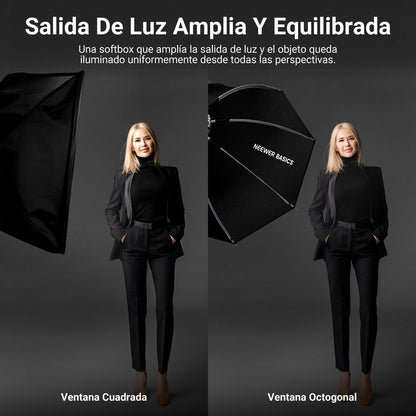 NEEWER 90cm Softbox Octagonal, Softbox de Montaje Bowens de Liberación Rápida con Rejilla de Panal, Difusor de Luz, para RGB CB60 CB60B CB200B MS60B MS60C MS150B S101-300W/400W Pro Vision 4 Q4, NS35P