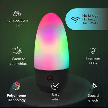 LIFX - foco LED de vela inteligente de color, base E26, efecto de llama Wi-Fi RGBW con 26 zonas LED, regulable, modos de llama y morfo, aplicación + control de voz (Alexa, Google, Siri), 1500K – 9000K