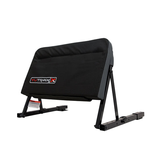 Yutrax - Respaldo Universal para ATV, Marco de Asiento de Acero Resistente, Posiciones Ajustables del Respaldo del Asiento, cojín de 2 Pulgadas de Grosor, se pliega Cuando no está en Uso, TX219