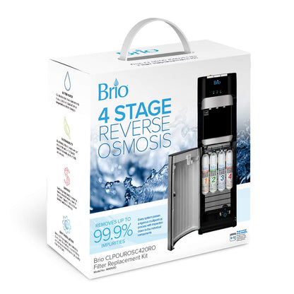 Brio Kit de repuesto de filtro de enfriador de agua RO de 4 etapas - para modelo CLPOUROSC420RO