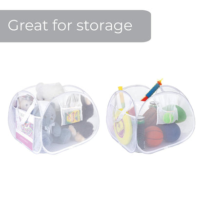 Pro-Mart DAZZ Deluxe Pop-Up Hamper, Pyramid, White