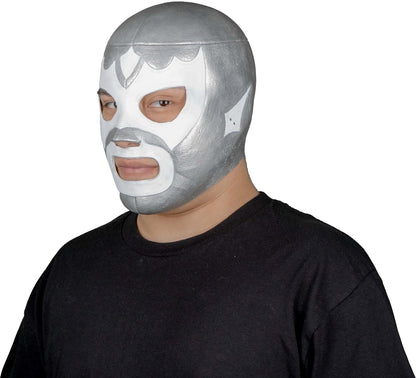 REV Máscara De Luchador Mexicano Leyenda Plateada Para Adulto, Diseño Clasico Enmascarado De Lucha Libre, Ideal Para Halloween, Eventos Deportivos, Cosplay, Porras Y Partidos