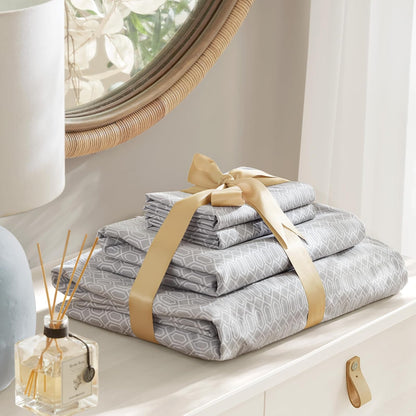 Comfort Spaces - Juego de sábanas 100% algodón Transpirable, Ligero, Suave con Bolsillo elástico de 12 Pulgadas, se Adapta a colchones de hasta 14 Pulgadas, Ropa de Cama acogedora para Todas Las
