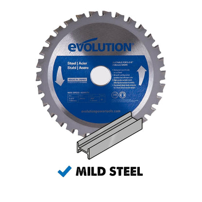 Evolution Power Tools - Hoja de sierra de corte, acero inoxidable