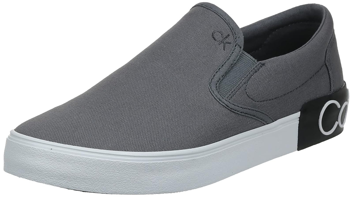 Calvin Klein Ryor Tenis sin Cordones para Hombre - 27.0 cm - Lona Gris pizarrón 033