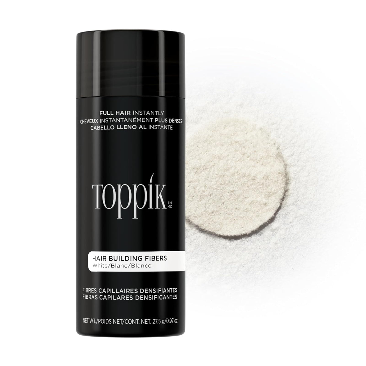 Toppik Fibras de Construcción de Cabello - White - 27.5 g (Paquete de 1)