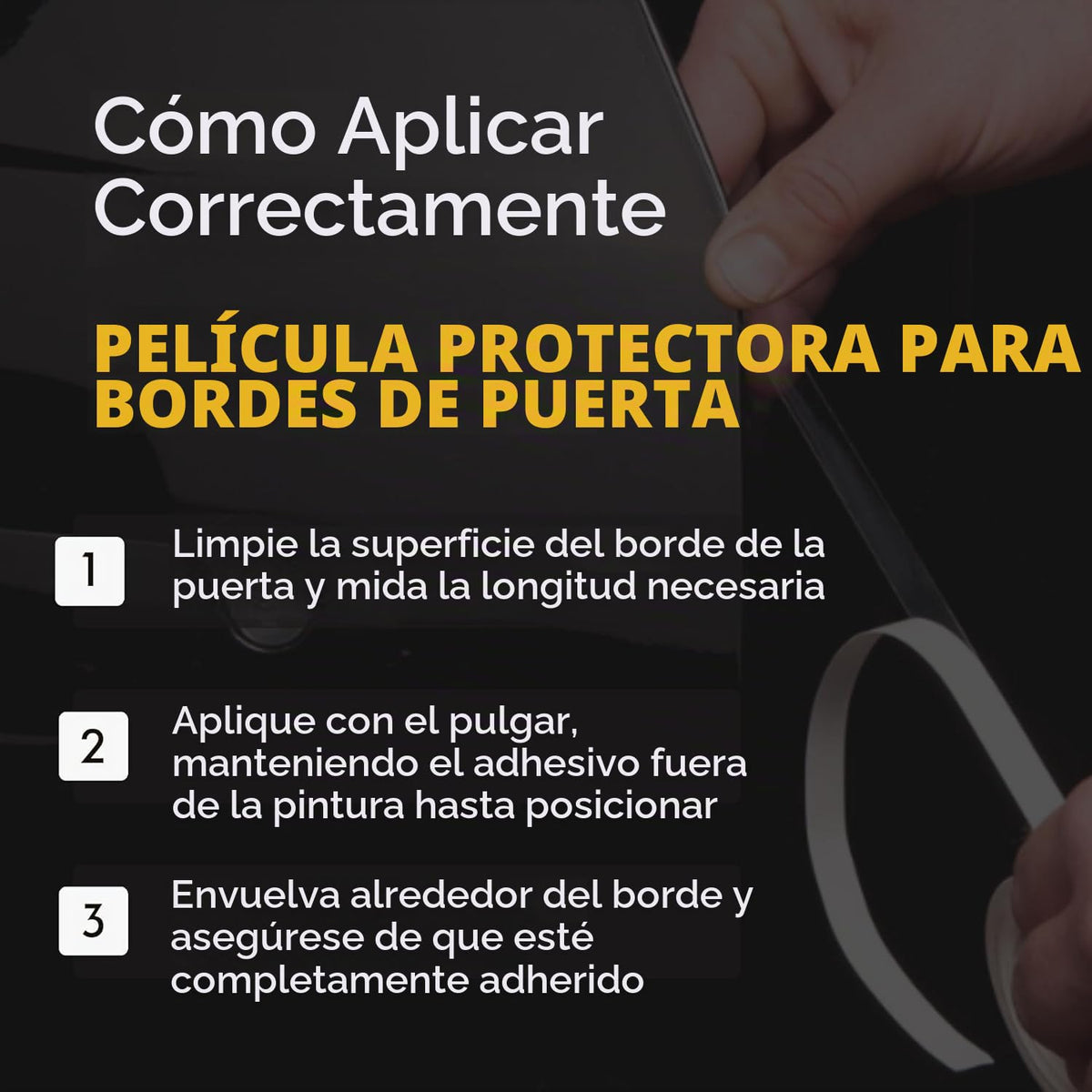 XPEL Protector de Borde de Puerta Extraancho R3023, 1.27 cm x 3.66 m, Transparente
