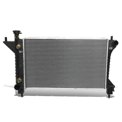 DNA Motoring OEM-RA-1488 Black Aluminum Cooling Radiator Compatible with 94-96 Mustang, 24" W X 14-7/8" H x 1" D, 1-1/2" Inlet, 1-3/4" Outlet