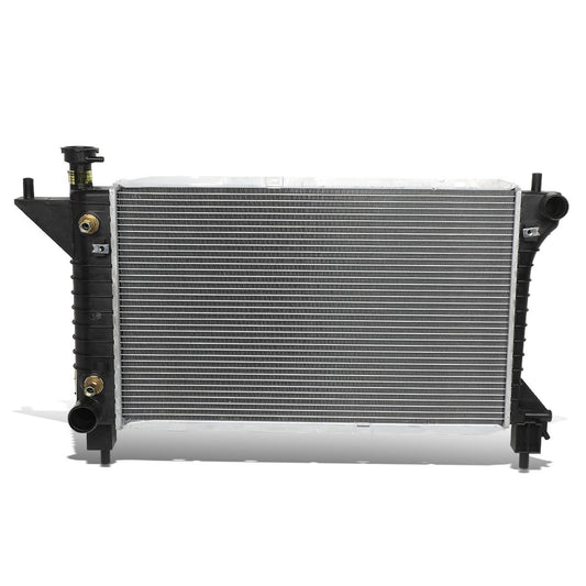 DNA Motoring OEM-RA-1488 Black Aluminum Cooling Radiator Compatible with 94-96 Mustang, 24" W X 14-7/8" H x 1" D, 1-1/2" Inlet, 1-3/4" Outlet
