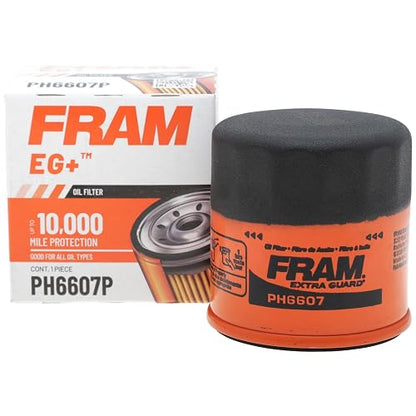 Fram Filtro de Aceite Extra Protección PH6607, Negro | Sustituye a WC21 51461 BW5141 WF2096 1699830 1661964-5 150-2002 150-2003 150-2004 150-2006 150-2043 51365. B-198 LF3571 OC