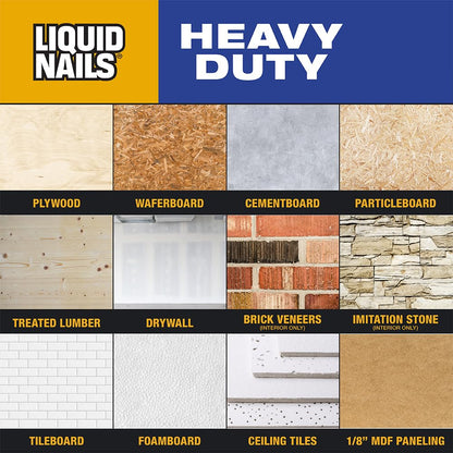 Liquid Nails LN903 10-Ounce Heavy-Duty Liquid Nails Construction Adhesive