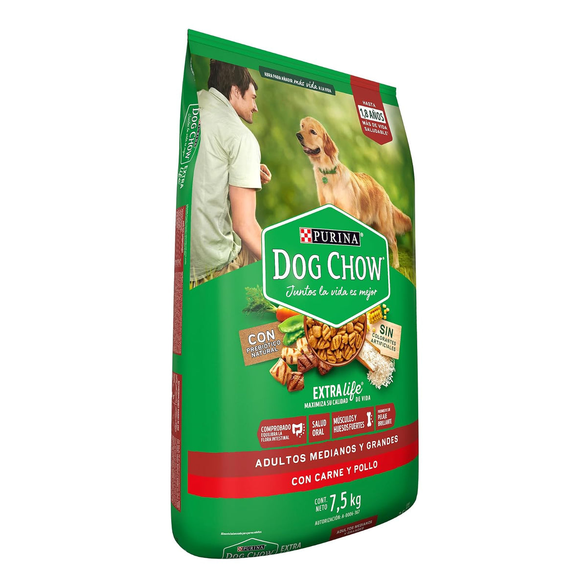 Purina - Cat Chow Comida para Gato, Adulto, Deli Mix, 15.0 kg + Dog Chow Comida para Perros Adultos Medianos y Grandes con Extralife 7.5kg