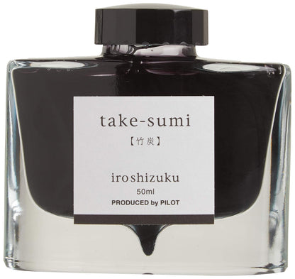 Pilot Namiki Iroshizuku - Pluma Estilográfica (Tinta Embotellada, Chiku-Rin), Negro, 8.6 Cm