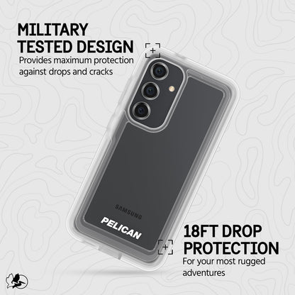 Pelican Voyager - Funda para Samsung Galaxy S24 Plus [6.7 Pulgadas] [Protección contra caídas MIL-STD de 16.5 pies] [Carga inalámbrica] Funda para teléfono Samsung Galaxy S24 Plus con Soporte para