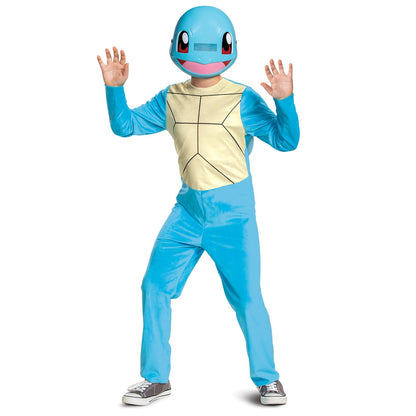 Disfraz de Pokemon para niños, disfraz clásico de personaje para niños - Grande (10-12) - Azul