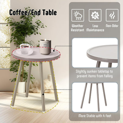 Werph - Juego de Muebles de Patio, 3 Piezas para Exteriores con Mesa y sillas de bistró, Juego de 2 Unidades, Juego de Patio al Aire última intervensión con sillas de Porche y Mesa, Juego de