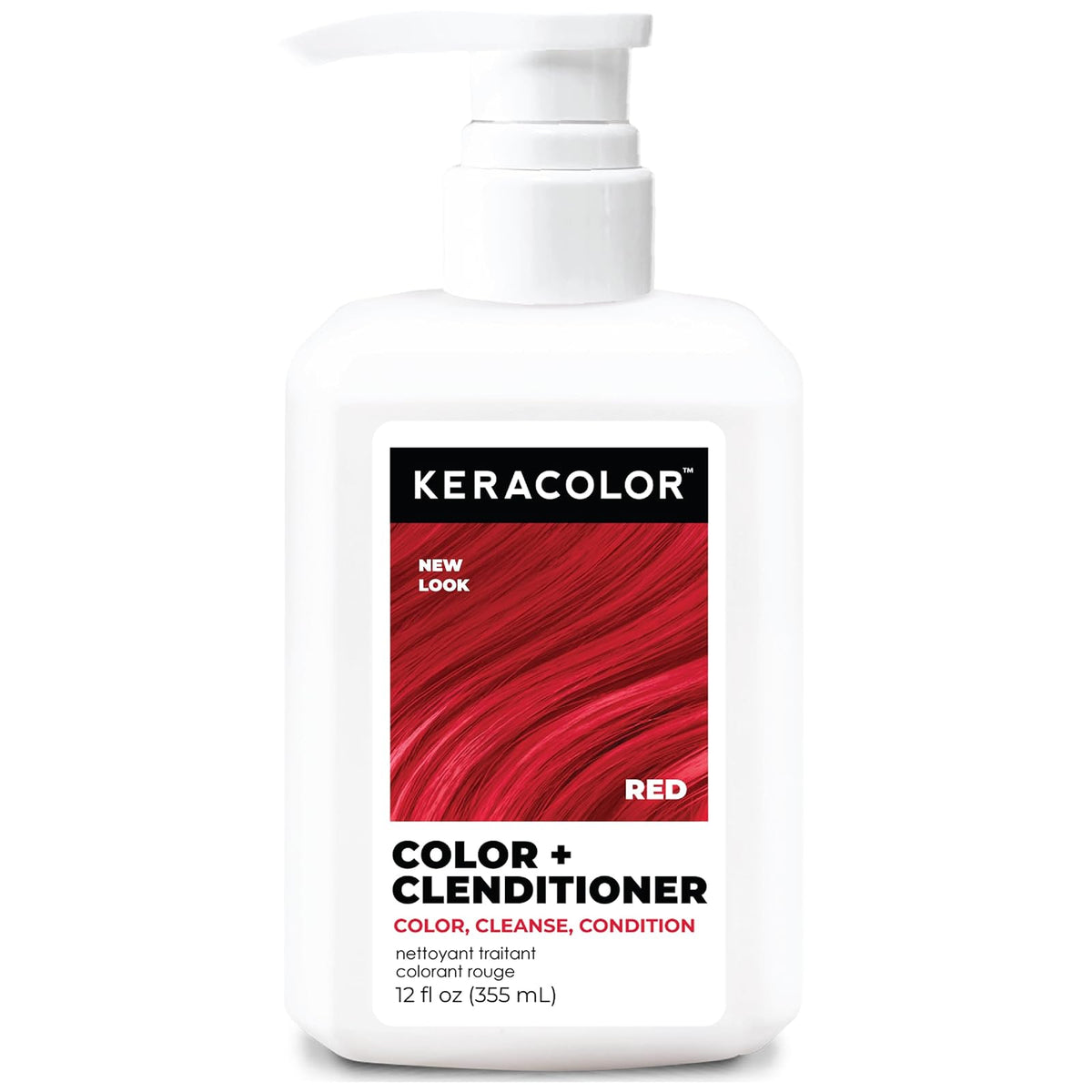 Keracolor Color + Clenditioner Acondicionador Color Oro Rosa 12oz - Rojo