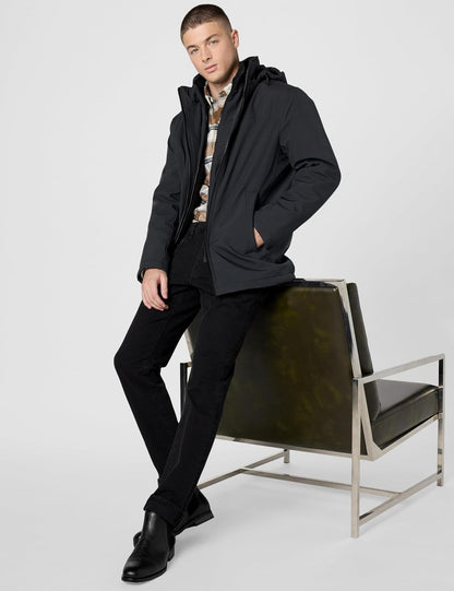 Calvin Klein chamarra con capucha resistente al agua y al viento para hombre desde otoño hasta invierno