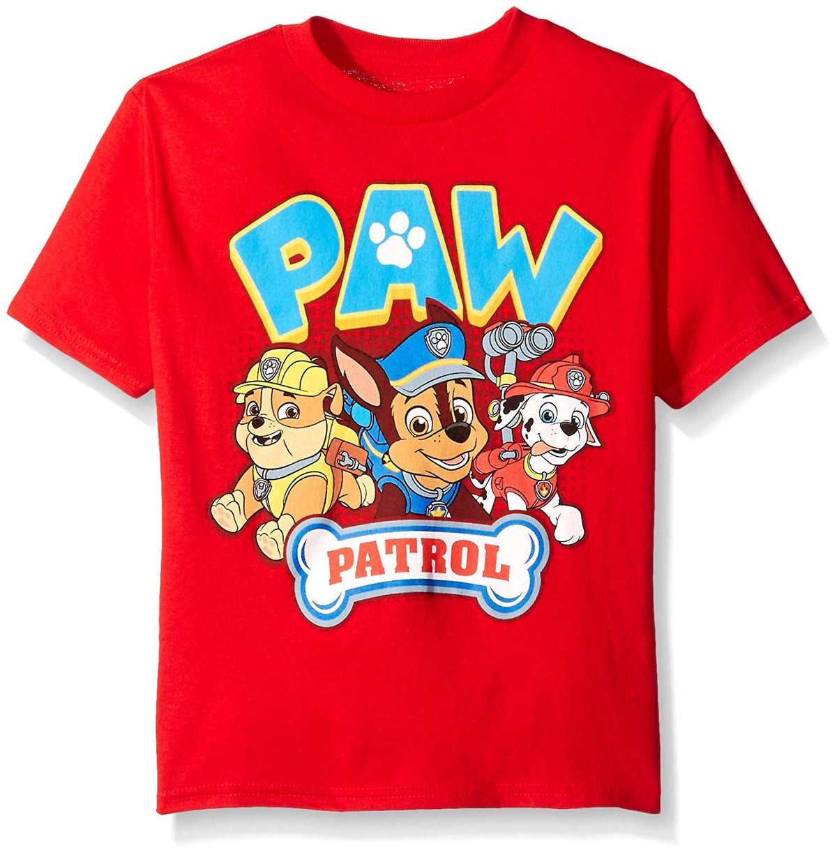 Nickelodeon Boys' Paw Patrol Short Sleeve T-Shirt-Chase, Marshall, Rubble, Zuma, Rocky-Nick Jr