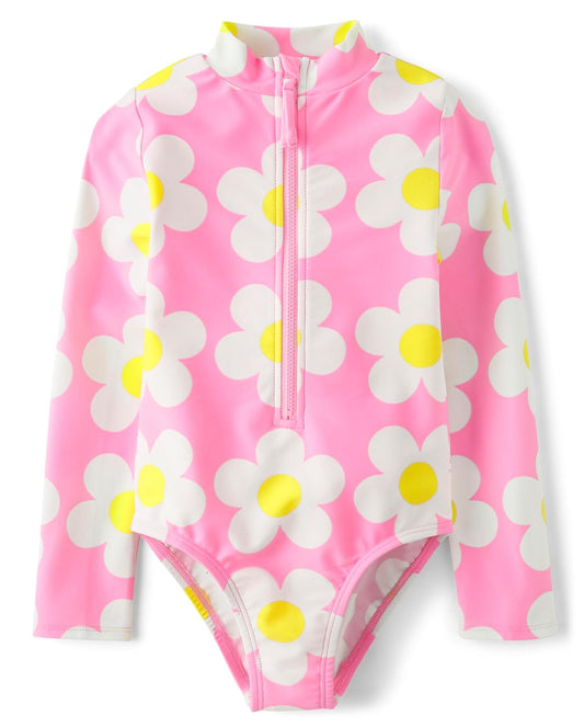 Gymboree Traje de baño de una Pieza de Manga Larga para niños pequeños Traje de baño de una Sola piezaNiñas