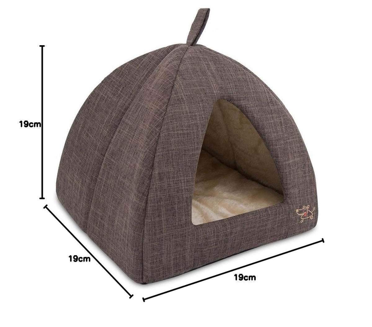 Best Pet Supplies - Cama blanda para perros y gatos para mascotas, de lino marrón extragrande
