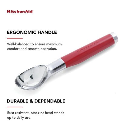 KitchenAid - Cuchara clásica para helado, 8.6 pulgadas, color rojo imperio