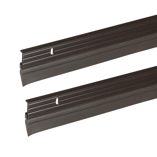 Frost King Barrido de Puerta B59/36H | Aluminio y vinilo de alta calidad, 1-5/8 x 36 pulgadas, café, paquete de 2