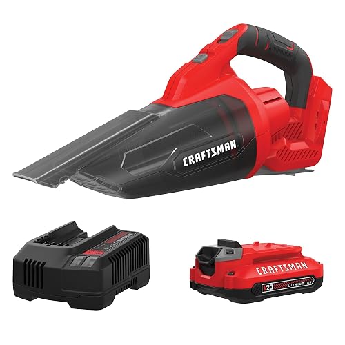 Craftsman V20 CMCVH001C1 - Aspiradora de Mano inalámbrica, 45 CFM, Sistema de filtración de 2 etapas con Filtro, batería y Cargador Incluido