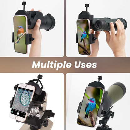 Gosky - Adaptador Universal para teléfono Celular – Compatible con binoculares monoculares, telescopio y microscopio